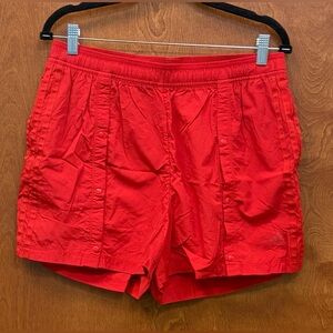 Adidas Tiro Snap-Button Shorts Athletic Soccer High Waist Pockets Red SZ Large